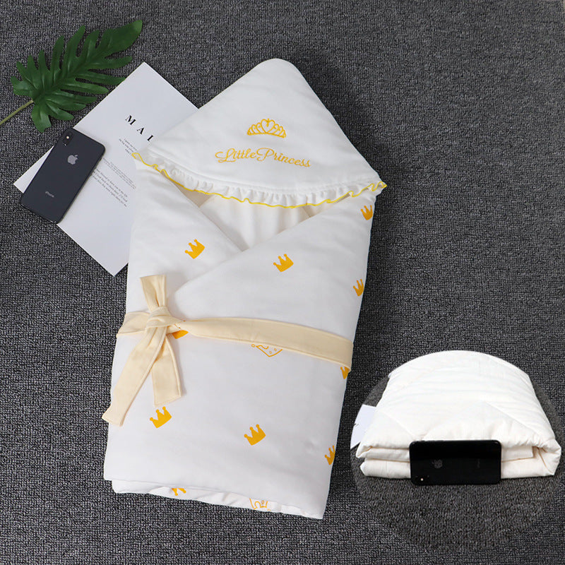 Sacco Nanna Invernale Bimba/ Neonata- Little Prince e corona Giallo