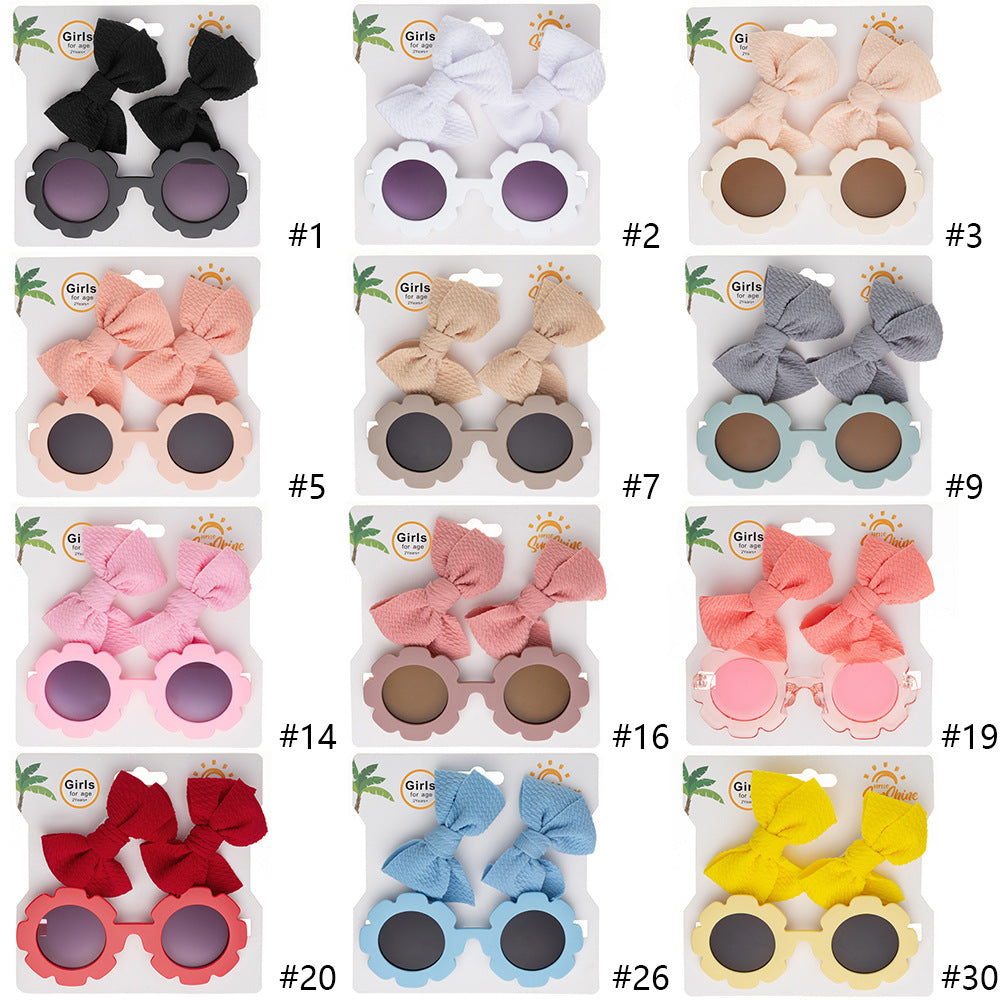 Set  Occhiali da Sole Floreali & Fiocchi Coordinati