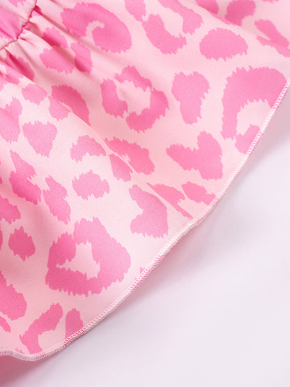 Completo Estivo Bimba Rosa con Stampa Animalier