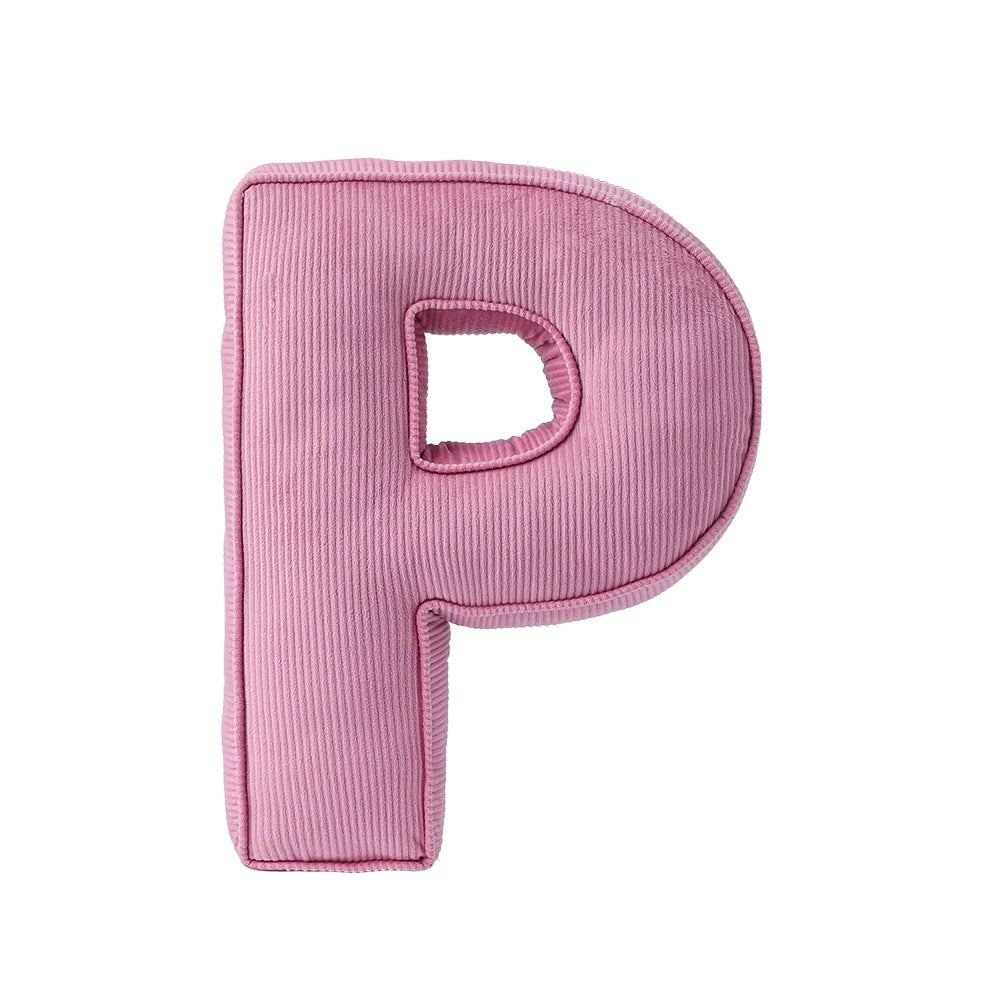 Cuscino lettera in tessuto –  decorativi per cameretta Rosa