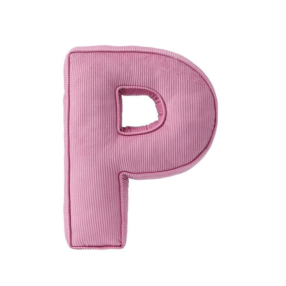 Cuscino lettera in tessuto –  decorativi per cameretta Rosa