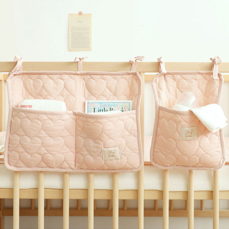 Organizzatore da Lettino in Cotone Trapuntato ROSA