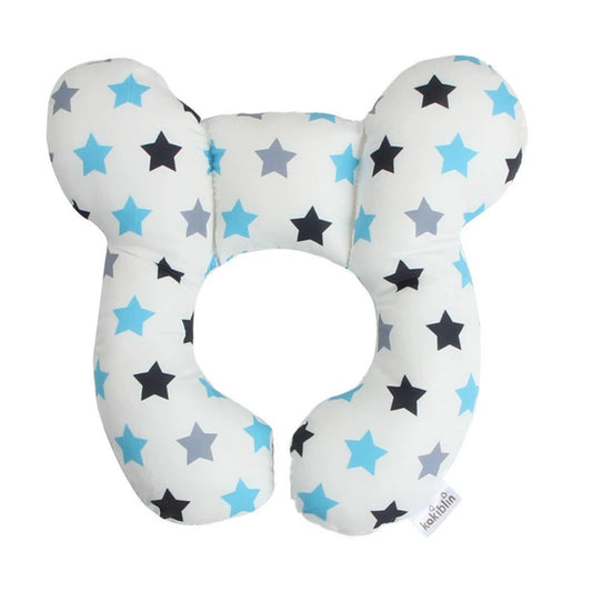 Cuscino Antiplagiocefalia Neonato Stelline Blu  – Supporto Testa e Collo