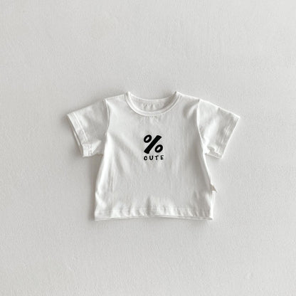 Completo Baby con Salopette in Denim e maglia bianca