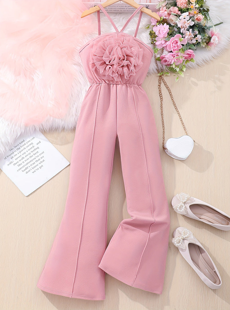 Tuta Elegante Bimba con Fiore in Tulle – "Blossom Chic"