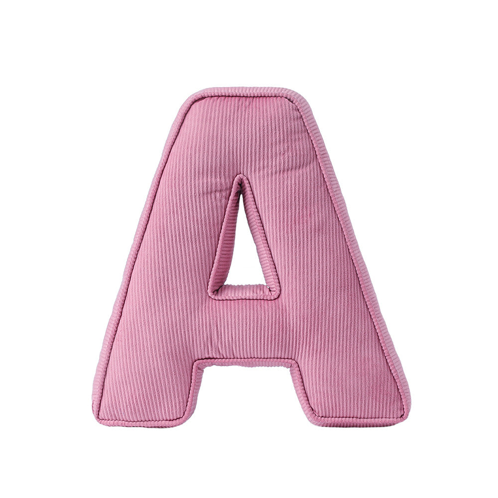 Cuscino lettera in tessuto –  decorativi per cameretta Rosa