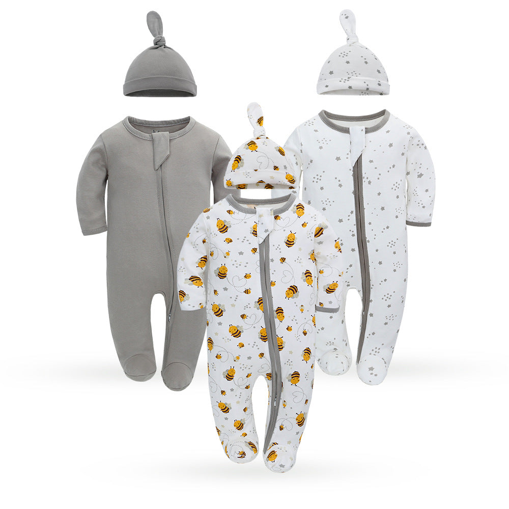 Set 3 Tutine con Cappellini   Apine, Stelle & Grigio Neutre Bimbo/ Bimba