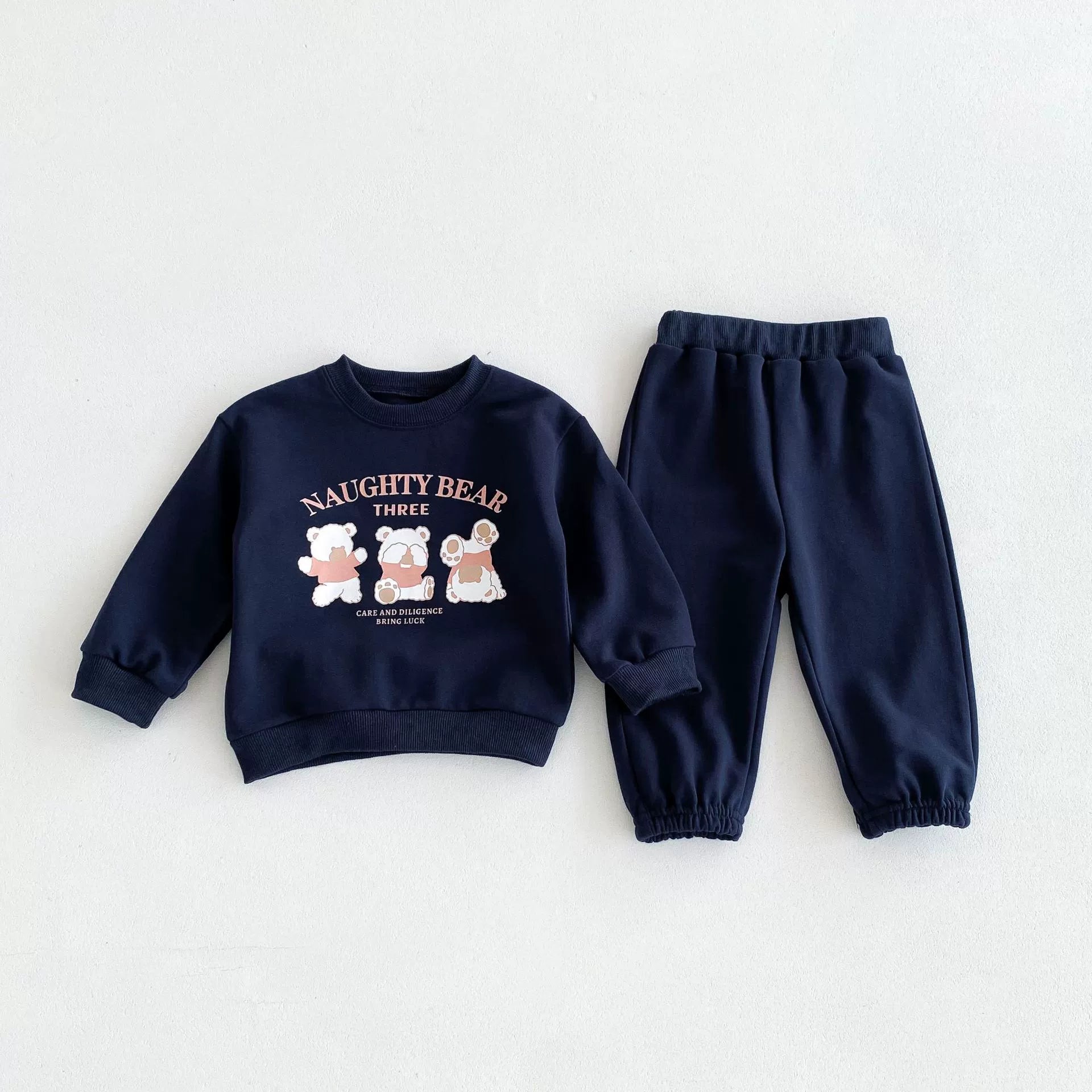 Completo Bimbo "Naughty Bear" – Felpa e Pantaloni in Cotone