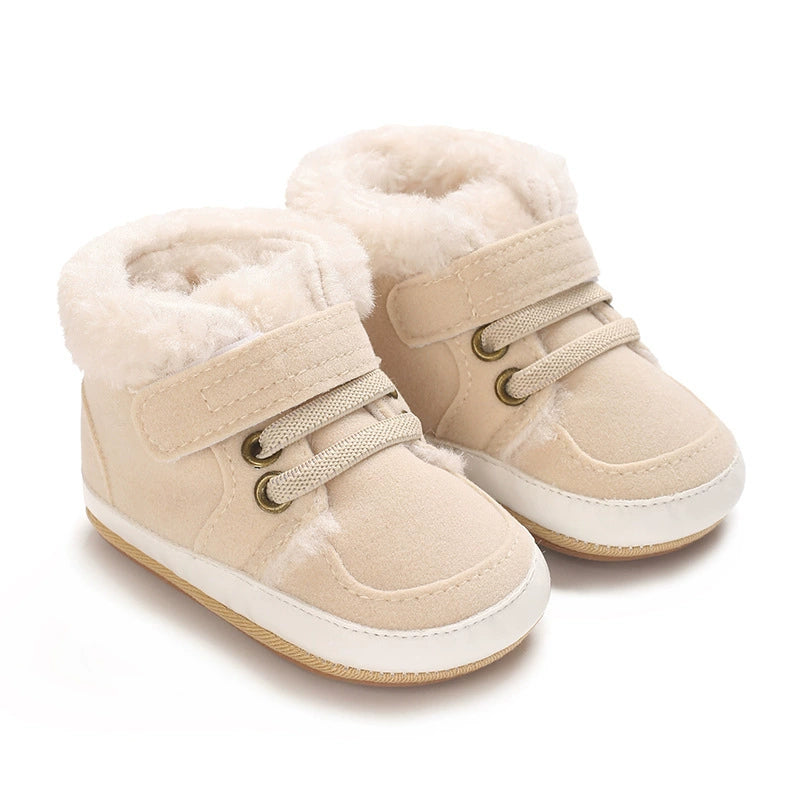 Stivaletti Neonato Invernali Caldi con Pelliccetta Interna – Beige Unisex