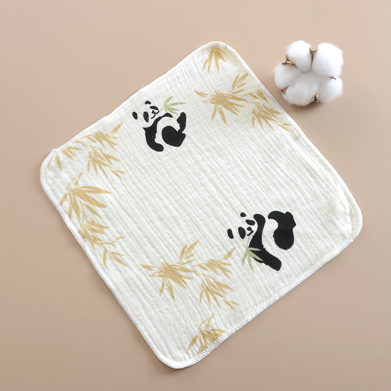 6 Mussoline in puro cotone- Panda & Bambù