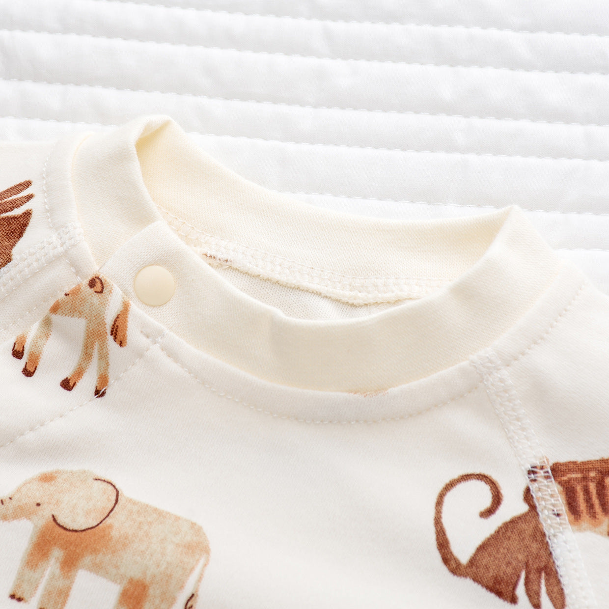 Coordinato Set Neutro Neonato/a Bimbo/ Bimba  3 pezzi – Safari in cotone