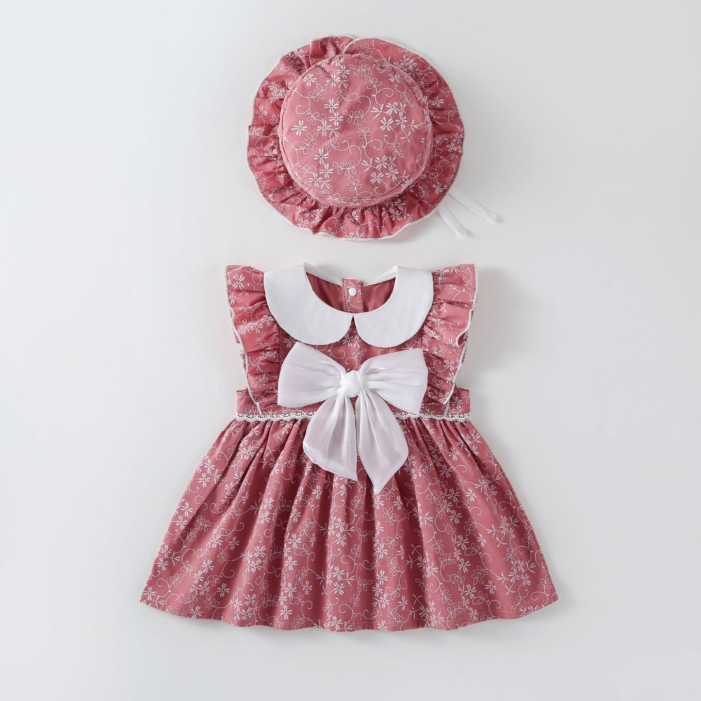 Abitino Elegante Bambina con Cappello Coordinato