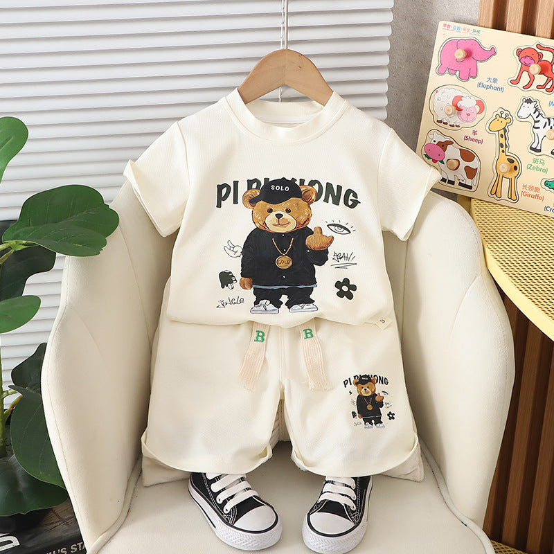 Set Estivo Bambino - Completo con T-Shirt Stampata e Pantaloncini Casual