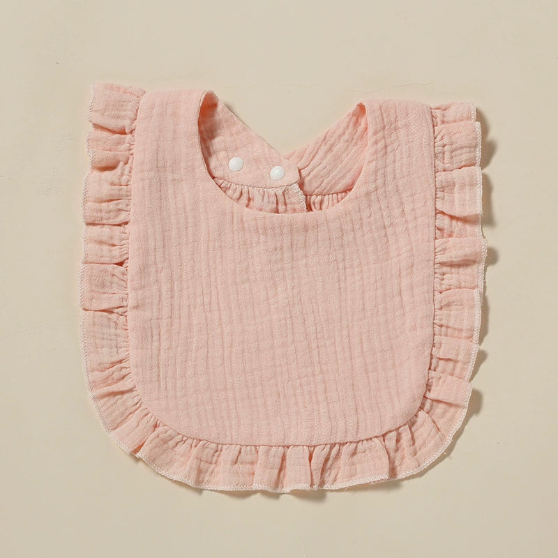 Bavaglino Neonato in Mussola con Volant