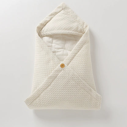 Coperta Fasciatoio Neonato con Cappuccio – Cotone