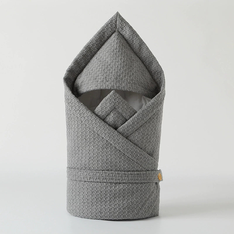 Coperta Fasciatoio Neonato con Cappuccio – Cotone