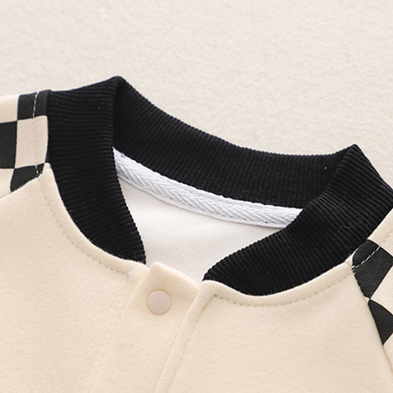 Tutina Sportiva per Neonato con Motivo a Scacchi