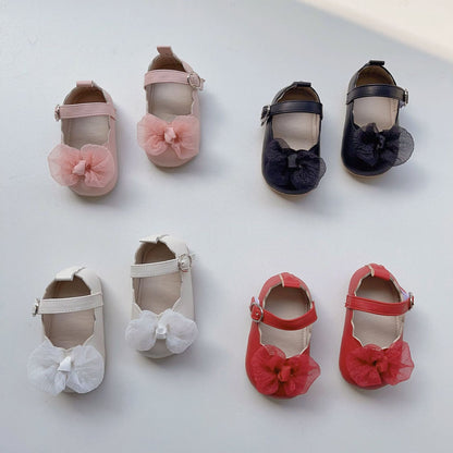 Scarpe Eleganti per Bambina con Fiocco in Tulle