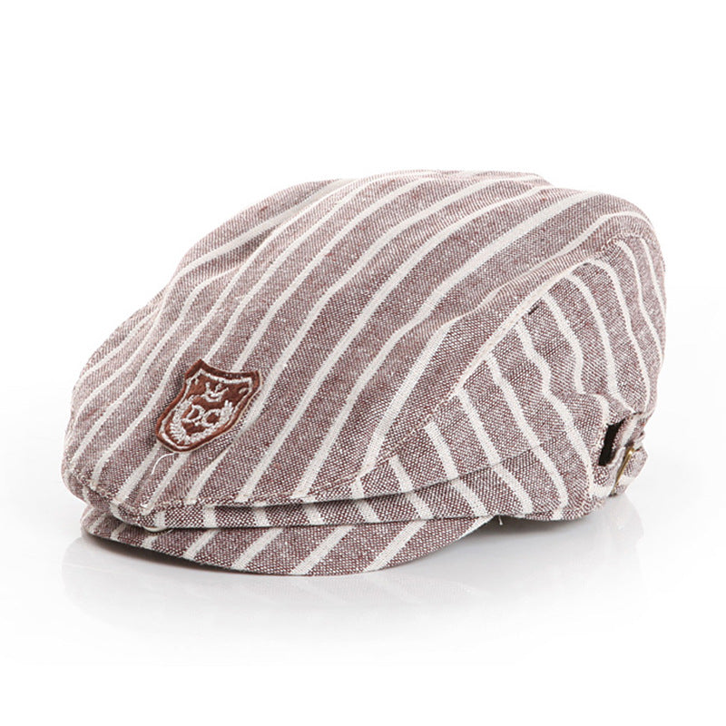 Coppola Bambino a Righe – Stile Retrò in Cotone Traspirante