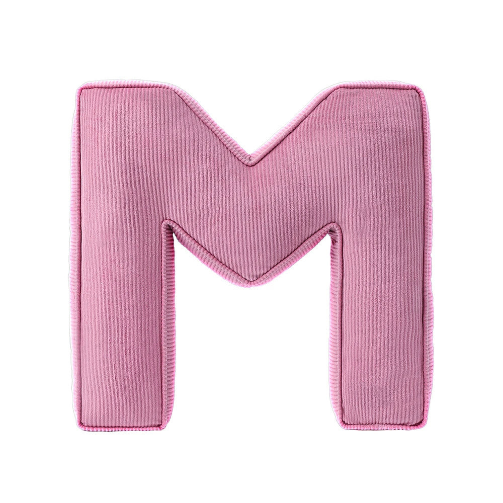 Cuscino lettera in tessuto –  decorativi per cameretta Rosa