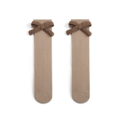Calze Lunghe Bambina con Fiocco – Stile Elegante e Morbido