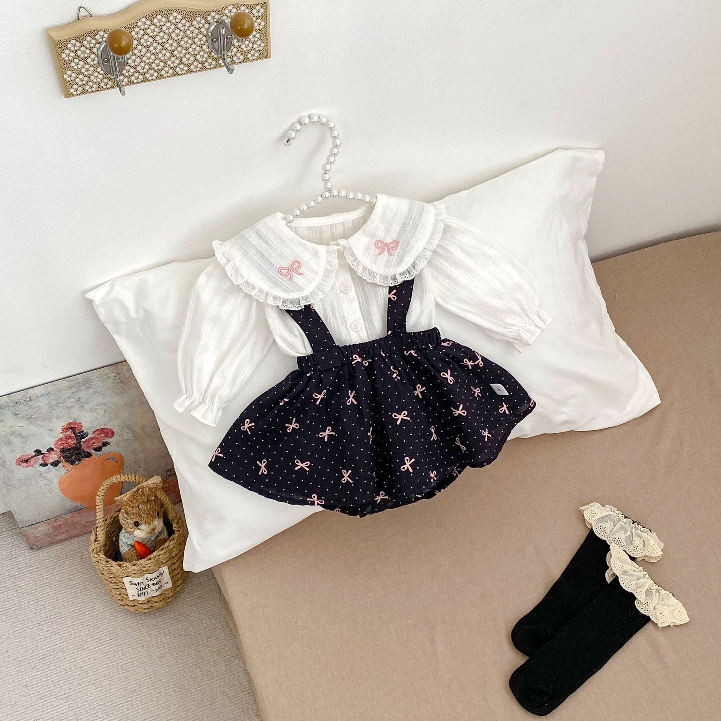 Completo Elegante Bambina con fiocchetti