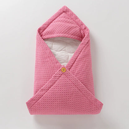 Coperta Fasciatoio Neonato con Cappuccio – Cotone