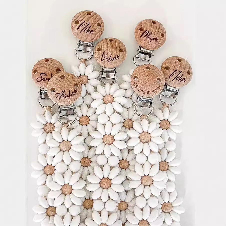 Clip Portaciuccio in Silicone e Legno