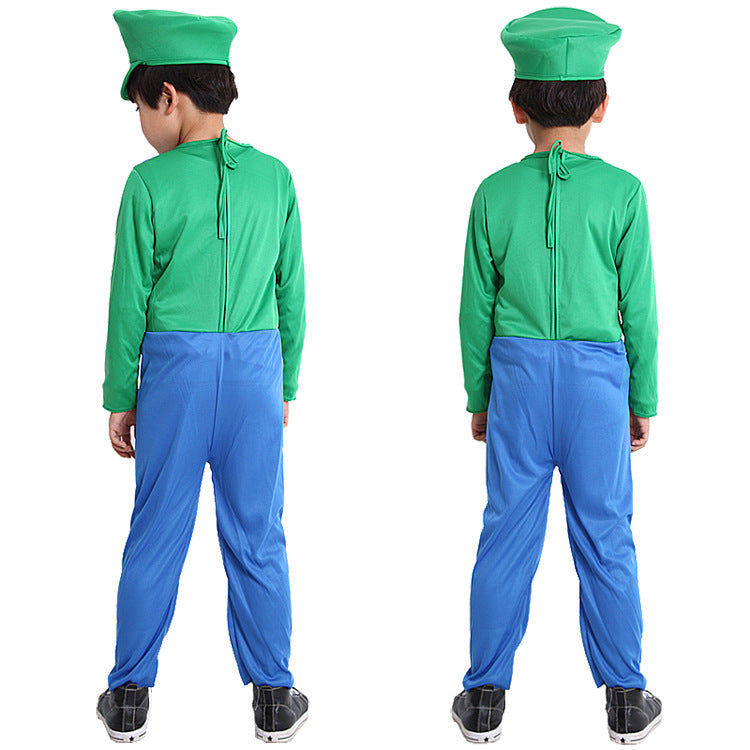 Costume Avventura Verde - Compagno Iconico per Bambini Super Luigi