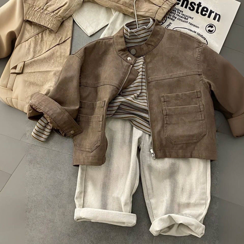 Set 3pz bimbo Giacca, T-shirt, Jeans