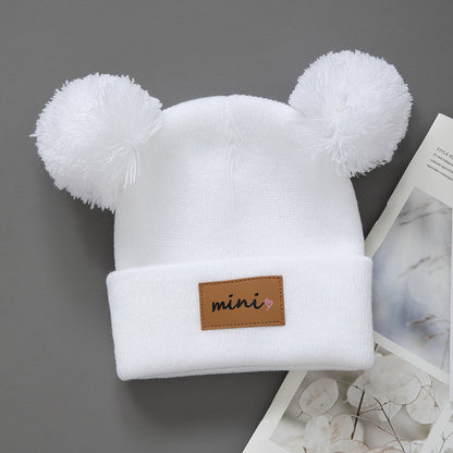 Cappellino in maglia “Mini” con doppio pompon – Invernale, caldo e morbido
