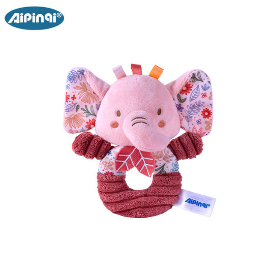 Sonaglino Peluche Neonato – Elefantino o Coniglietto con Anello Morbido