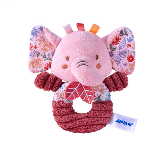 Sonaglino Peluche Neonato – Elefantino o Coniglietto con Anello Morbido