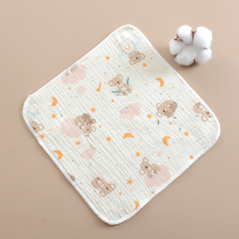 6 Mussoline in puro cotone-Koala e Stelline