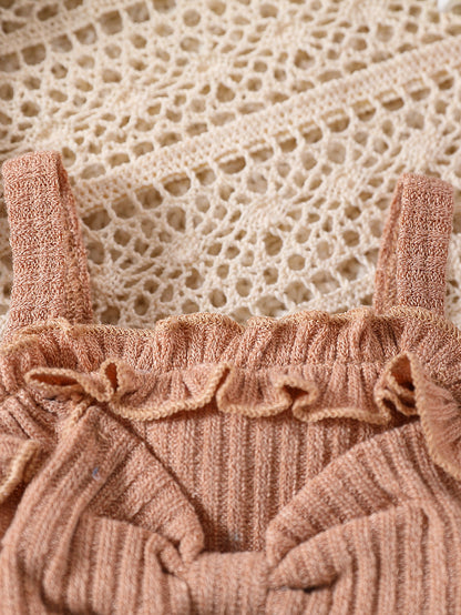 Vestitino  estivo bambina 2 pezzi con stampa animalier e cappello coordinato