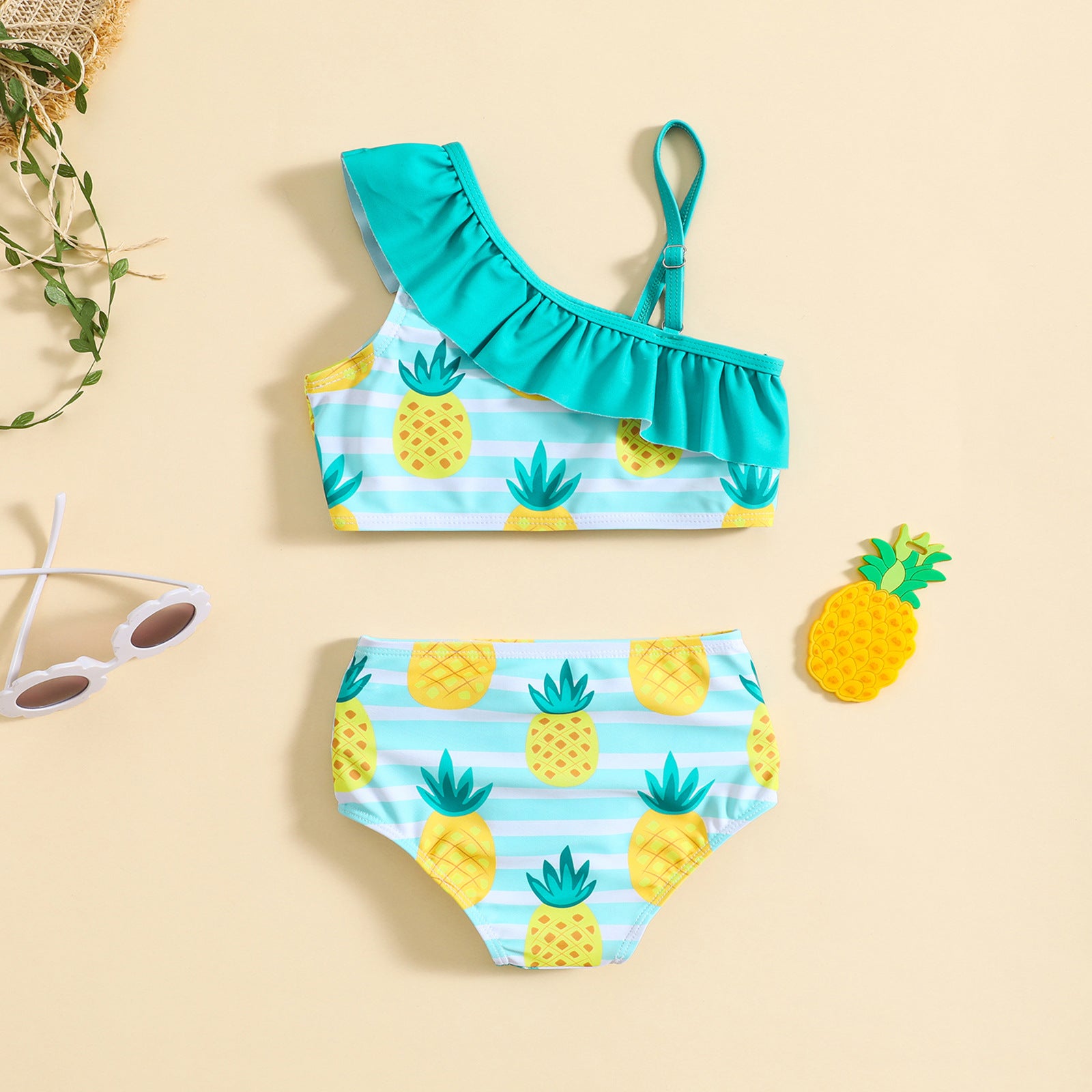 Costume bambina 2 pezzi   Fantasia Ananas