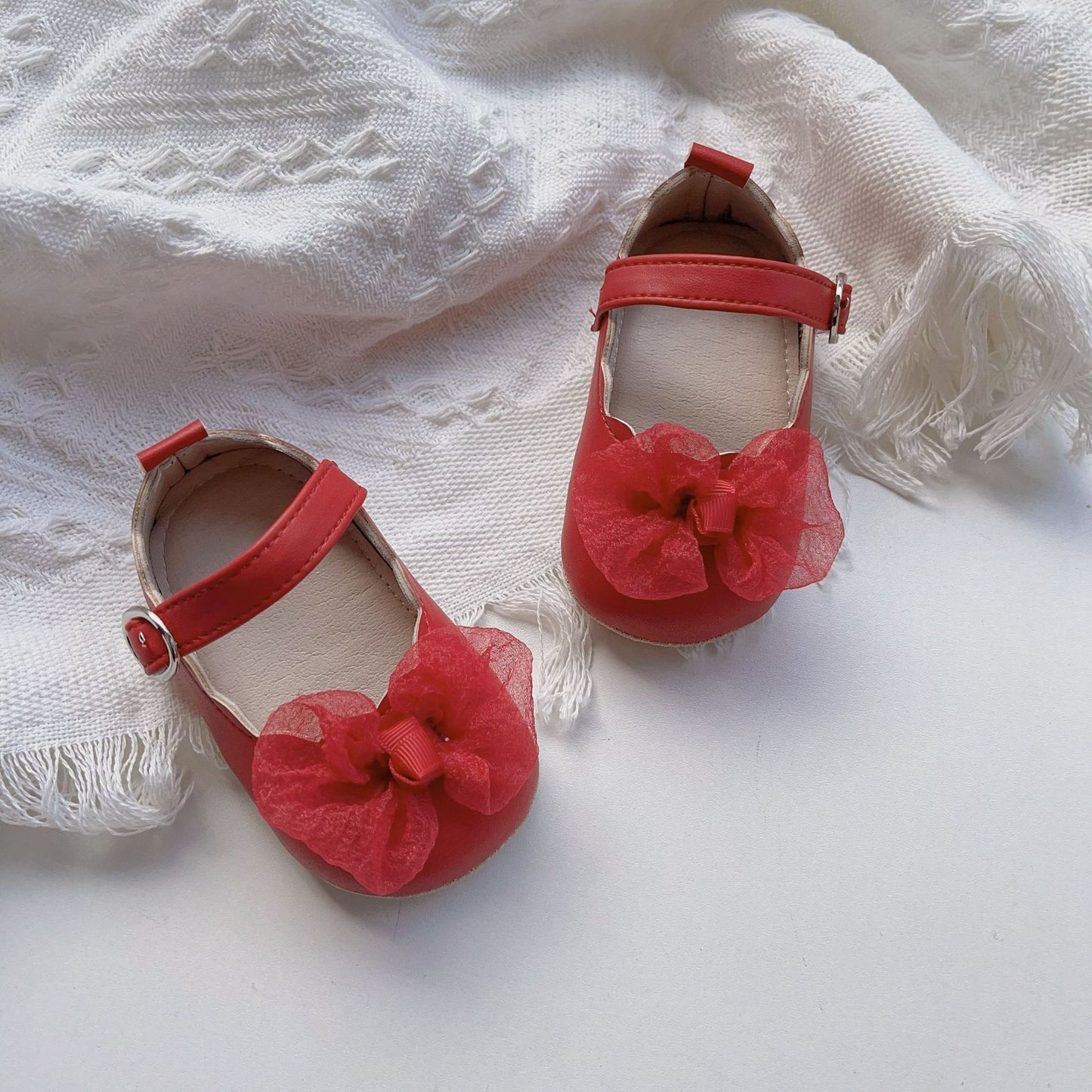 Scarpe Eleganti per Bambina con Fiocco in Tulle