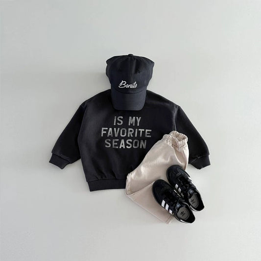 Felpa Bimbo/Bimba “IS MY FAVORITE SEASON” – Casual Look