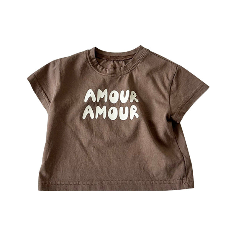 T-shirt Bambino/Bambina "Amour Amour" in Cotone