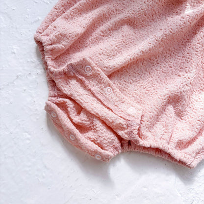 Body bimba elegante rosa cipria con volant in tulle