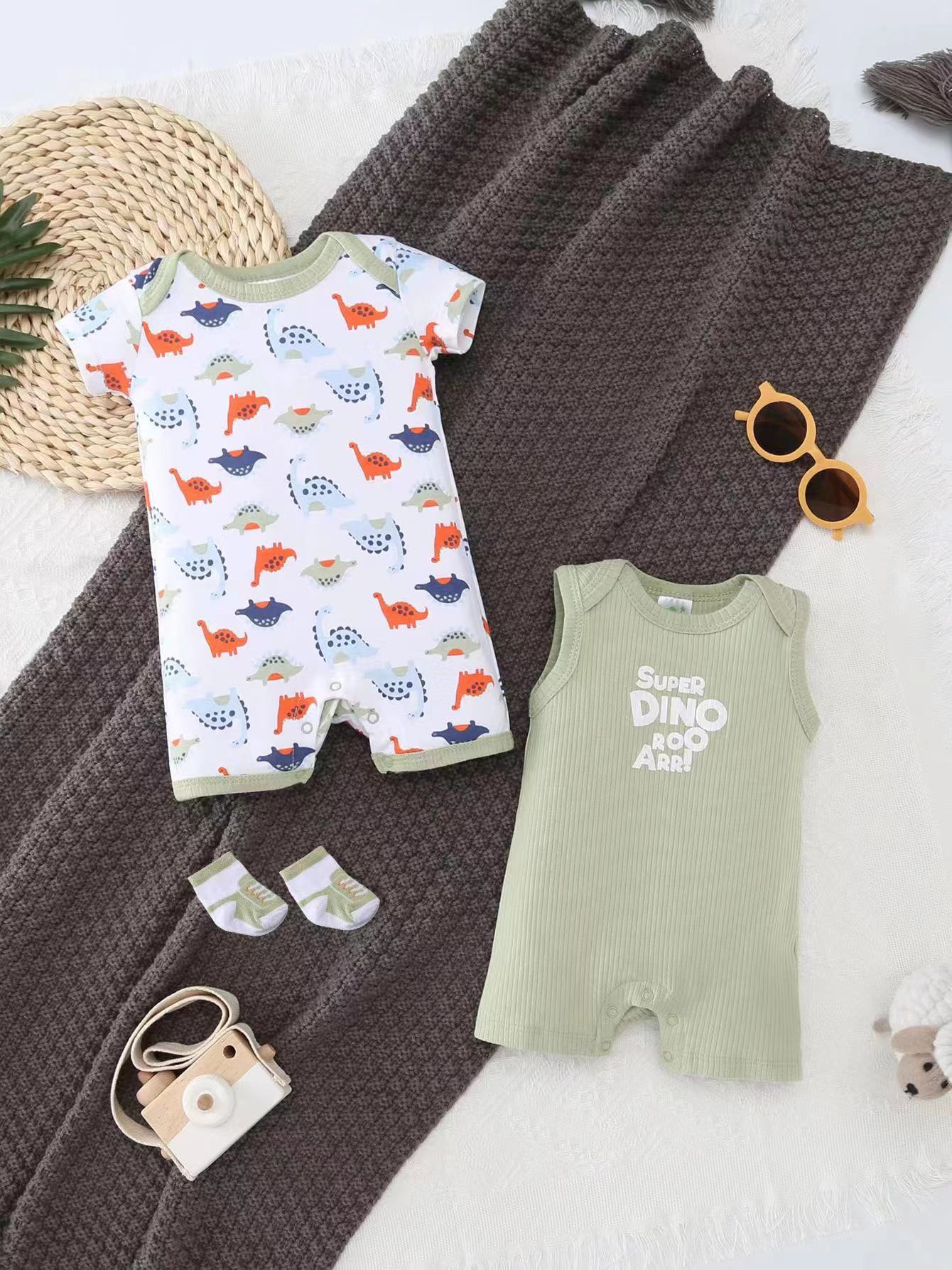 Set 3 Pezzi per Neonato/ Bimbo Pagliaccetti e Calzini