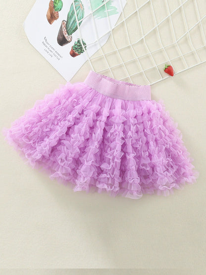 Gonnellina in tulle multistrato per bambina – Modello vaporoso