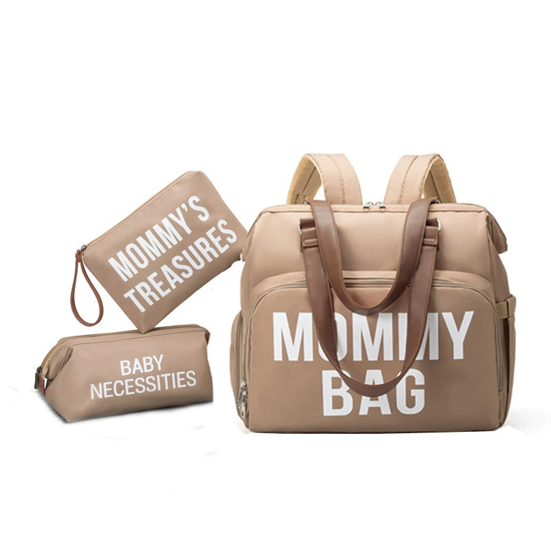 Borsa Fasciatoio Mommy Bag 3 Pezzi – Zaino Multifunzionale con Pochette e Beauty Case