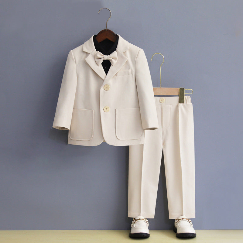 Completo Elegante Bambino con Gilet e Papillon bianco-nero