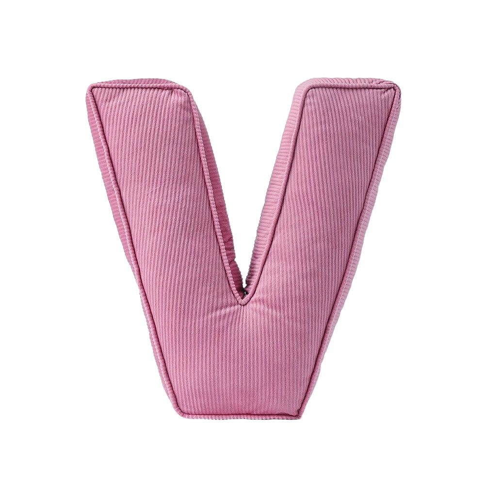 Cuscino lettera in tessuto –  decorativi per cameretta Rosa