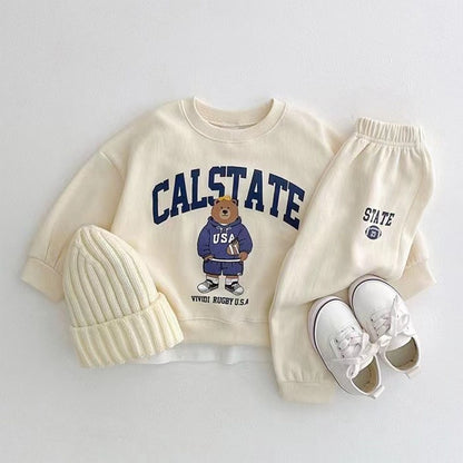 Set Felpa & Jogger "VBear" Cotone – Comfort e Stile per Piccoli Trendsetter