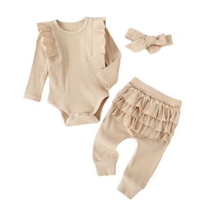 Set Completo per Bambina con Volant cotone