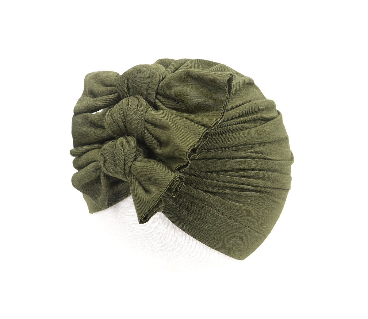Turbante Neonato con Fiocco Cappellino Morbido in Cotone