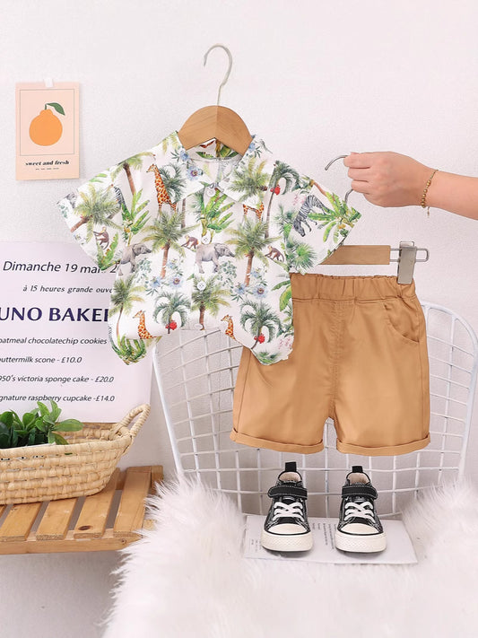 Completo Estivo per Bambino - Camicia Safari e Pantaloncini