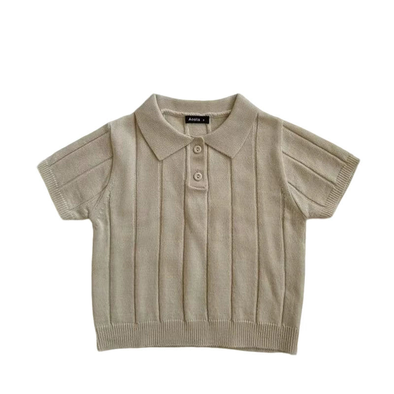 Maglioncino Polo Estivo a Costine per Bambino – Morbido, Elegante e Traspirante